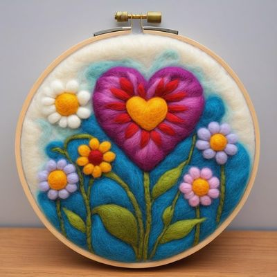 MIRONS Needle Felting Starter Set – Beautiful Flowers