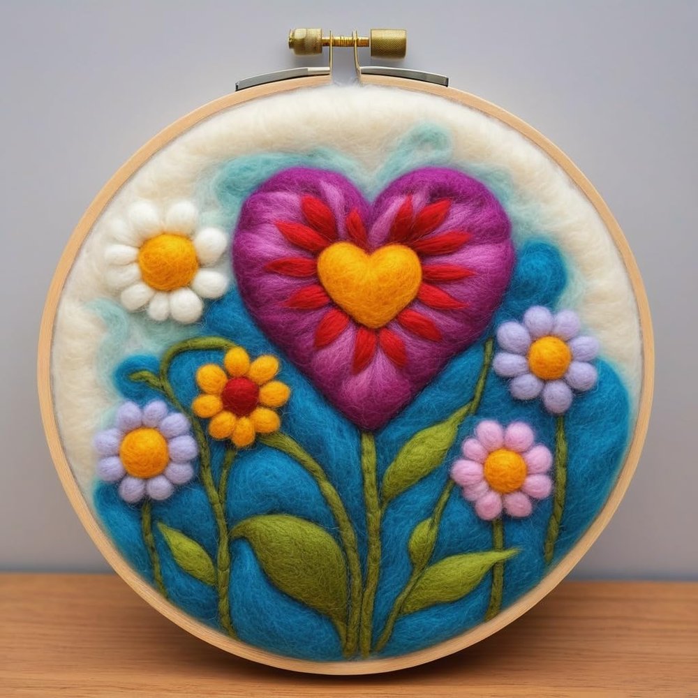 MIRONS Needle Felting Starter Set – Beautiful Flowers