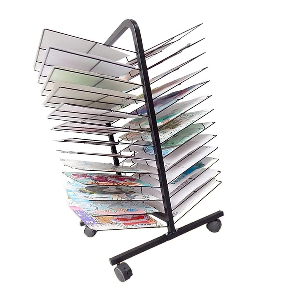 Metal Art Drying Rack and Display Storage Rack, 26-Tier