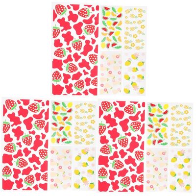 VILLCASE 3 Sets Glass Cup Rub-On Transfer Stickers, 5 Sheets Each