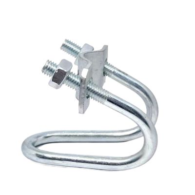 YANGC M8 Square Tube Fastener, Weld-Free Fixed Clamp, Galvanized Clevis Steel Tube Connector Clip (M8-40x40)