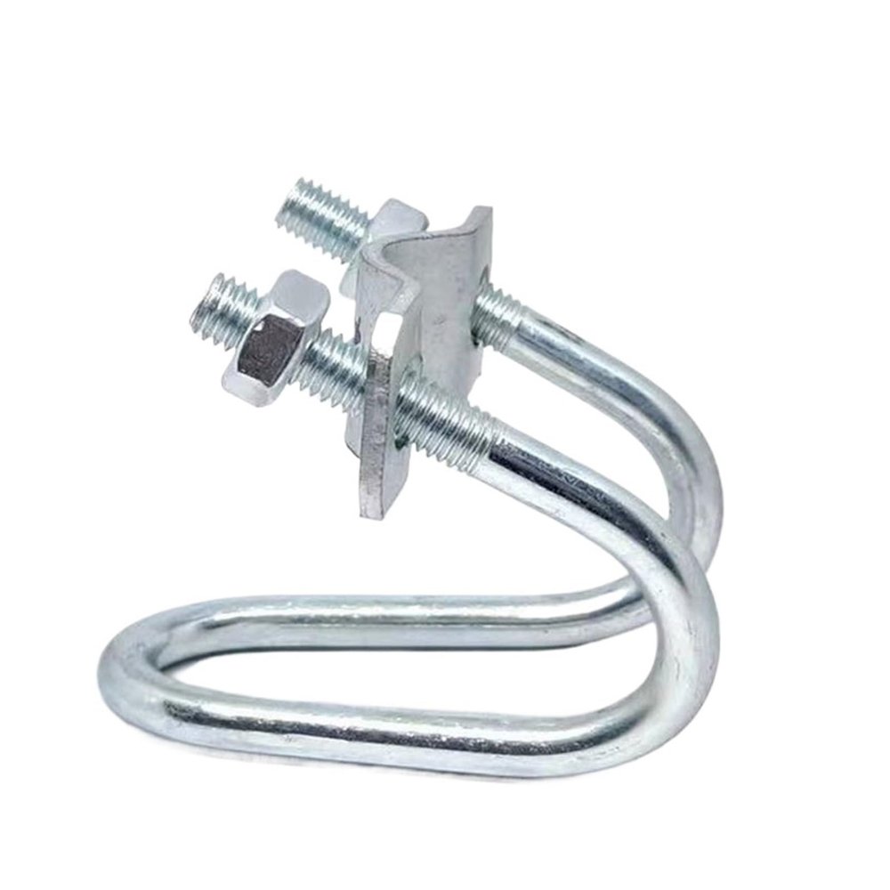 YANGC M8 Square Tube Fastener, Weld-Free Fixed Clamp, Galvanized Clevis Steel Tube Connector Clip (M8-40x40)
