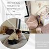 Slevobox XXL Velvet Bean Bag with Footstool, Powder Pink, 95 x 95 x 120 cm view 3