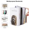 Personalized Wooden Bookends with Metal Base, Raccoon Print, Modern and Sturdy, for Home or Office, 1 Pair view 3