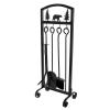 HSIRYAOHD 5-Piece Fireplace Tool Set, Wrought Iron view 1