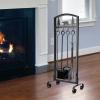 HSIRYAOHD 5-Piece Fireplace Tool Set, Wrought Iron view 2
