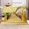 Soft Flannel Throw Blanket 80 x 150 cm, 3D Spiral Staircase Pattern view 1