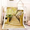 Soft Flannel Throw Blanket 80 x 150 cm, 3D Spiral Staircase Pattern view 2