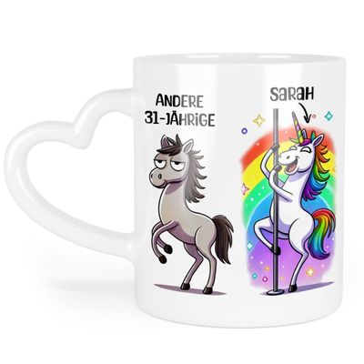 Kiddle-Design Personalized 31st Birthday Mug - Other 31-Year-Olds ... You - Funny Unicorn Gift for Women - Heart Mug