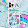 TQmchun iPhone 14 Pro Max Case with Strap, Transparent Glitter TPU Cover view 3