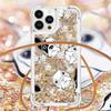 TQmchun iPhone SE 2022 Case with Strap, Transparent Glitter TPU Bumper view 3