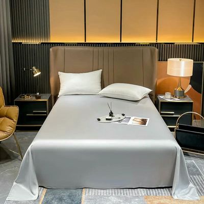Jhdwu Solid-Color Genuine Silk Bed Sheet, King Size, 250 x 270