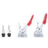 2-Set Hold-Down Toggle Clamps GH-201-A, 30 kg Holding Capacity, Iron + Plastic, 6 x 3 cm view 1