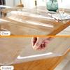 Transparent PVC Tablecloth, 1.5 mm, Matte, 120 x 170 cm view 2