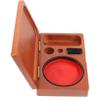 Wooden Stamp Pad Box for Seal Stamps, Portable Storage for Collectors view 1