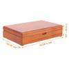 Wooden Stamp Pad Box for Seal Stamps, Portable Storage for Collectors view 2