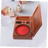 Wooden Stamp Pad Box for Seal Stamps, Portable Storage for Collectors view 3
