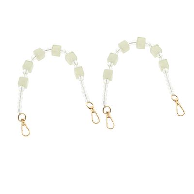Beatifufu Acrylic Candy Chain Strap for Handbags, Green, 2 Pieces