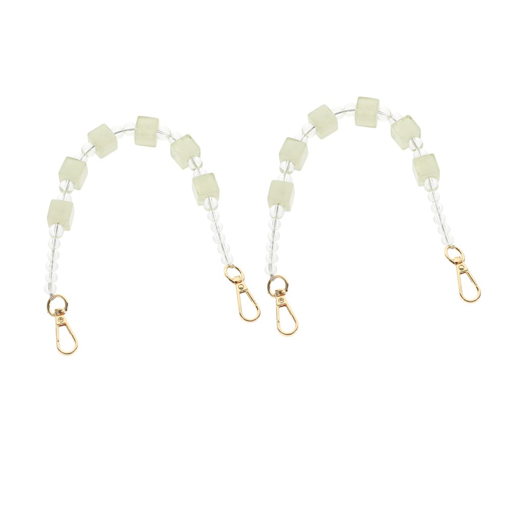 Beatifufu Acrylic Candy Chain Strap for Handbags, Green, 2 Pieces