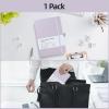 HOMEMARS A5 Blank Notebook, 21 × 14.5 cm, 200 Pages, 100 GSM, Purple PU Leather Hardcover view 3