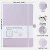 HOMEMARS A5 Blank Notebook, 21 × 14.5 cm, 200 Pages, 100 GSM, Purple PU Leather Hardcover view 4