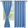 NINGBAI Blackout Curtains with Grommets, 140 x 260 cm, Solid Blue view 1