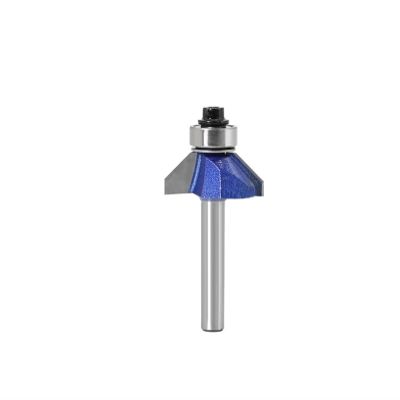 1/4-Inch 6 mm Shank 45-Degree Chamfer Router Bit, 6 x 24 mm