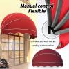 Outdoor French Curved Retractable Dome Awning for Windows and Doors, Foldable, Rain and Sun Protection, 120 × 60 × 60 cm, A6 view 3