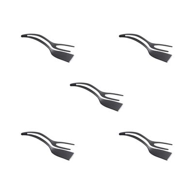 5-Piece Food Clip Cooking Tool Set, Nonstick, Egg Turner for Frying and Flipping, Black