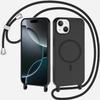 SLWYF Magnetic Phone Lanyard Case for iPhone 13 Mini, MagSafe-Compatible, Black view 1