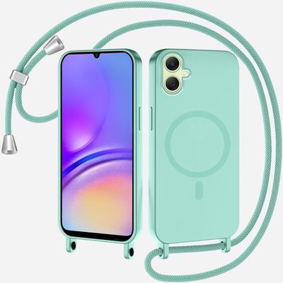 SLWYF Magnetic Phone Lanyard Case for Samsung Galaxy A06, MagSafe-Compatible, Mint Green