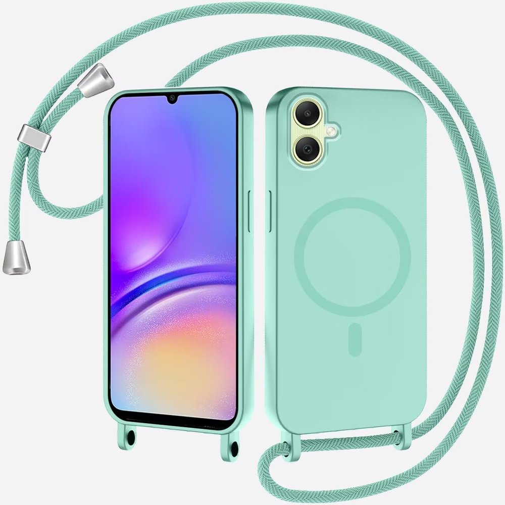 SLWYF Magnetic Phone Lanyard Case for Samsung Galaxy A06, MagSafe-Compatible, Mint Green