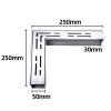 DKRAHRJJ Stainless Steel Trench Drainage System, Drain Channel and Grate, 25 × 5 × 3 cm view 2