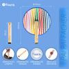 Fisura Folding Fan with Colorful Stripes, Paper Pai Pai, 3-Piece Set view 2