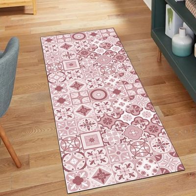 QQrunner Boho Runner Rug, 70 × 160 cm, Pink