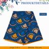 MAYJOYDIY 5.9 m Blue African Ankara Wax Print Fabric, 1.1 m Wide, Fan Pattern view 2