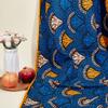 MAYJOYDIY 5.9 m Blue African Ankara Wax Print Fabric, 1.1 m Wide, Fan Pattern view 4