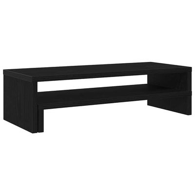 vidaXL Monitor Stand Black Oak Look 54 x 22 x 15 cm Engineered Wood