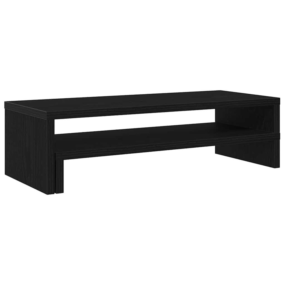 vidaXL Monitor Stand Black Oak Look 54 x 22 x 15 cm Engineered Wood