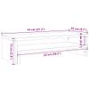 vidaXL Monitor Stand Black Oak Look 54 x 22 x 15 cm Engineered Wood view 3