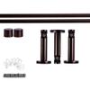 Victoria M. Curtain Rod Set with Cap Finials, Wall Brackets and Flat Rings, 19 mm, 280 cm, Single Track, Brushed Red Bronze view 1