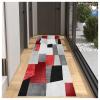 Hallway Runner Rug, 50 x 250 cm, Red Geometric Pattern view 1