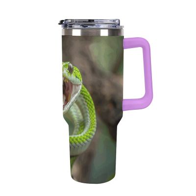 GHEPSDW 1.2 L Insulated Stainless Steel Travel Mug with Handle and Straw Lid