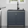 Freestanding Single-Bowl Kitchen Sink Cabinet with Pull-Out Faucet view 1