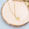 Vintageparts Bow Pendant with Cubic Zirconia Heart, 18K Gold-Tone PVD Coated view 2