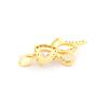Vintageparts Bow Pendant with Cubic Zirconia Heart, 18K Gold-Tone PVD Coated view 4