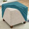 RTSFKFS Square Ottoman Cover, 40x40–80x80 cm, Stretch Cover for Footstools and Ottomans, Turquoise Green, 72x72 cm view 1
