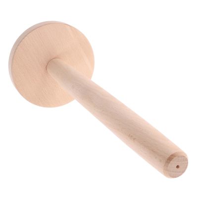 TINEASUR Wooden and Brass Paper Towel Holder for Countertops, Rustic Kitchen Roll Stand
