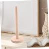TINEASUR Wooden and Brass Paper Towel Holder for Countertops, Rustic Kitchen Roll Stand view 4