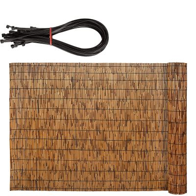 Bamboo Balcony Fence Roll, 90 x 213 cm, Outdoor Sunshade and Privacy Screen